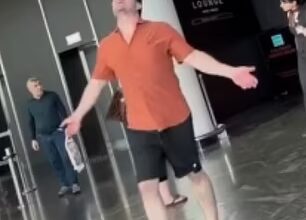 Shocking moment breeder screams at airport staff after airline prevents him from seeing his dogs